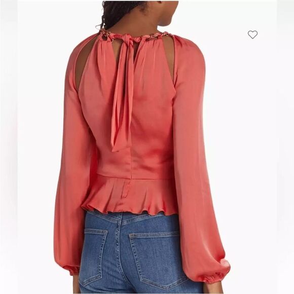 Veronica Beard Yulita Cut-Out Silk-Blend Top  NWT $498 - Picture 5 of 6